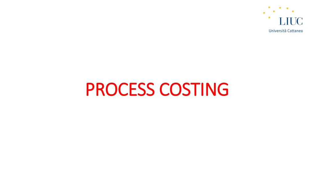 process costing process costing