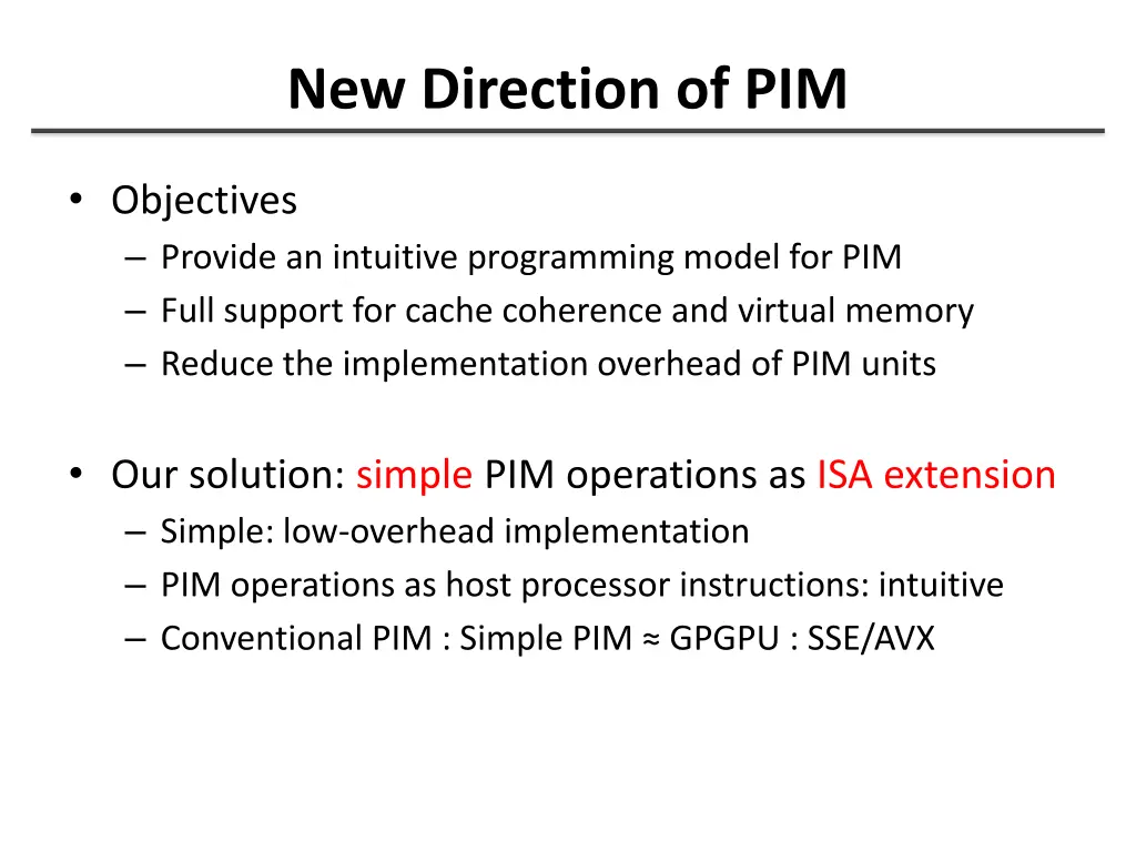 new direction of pim