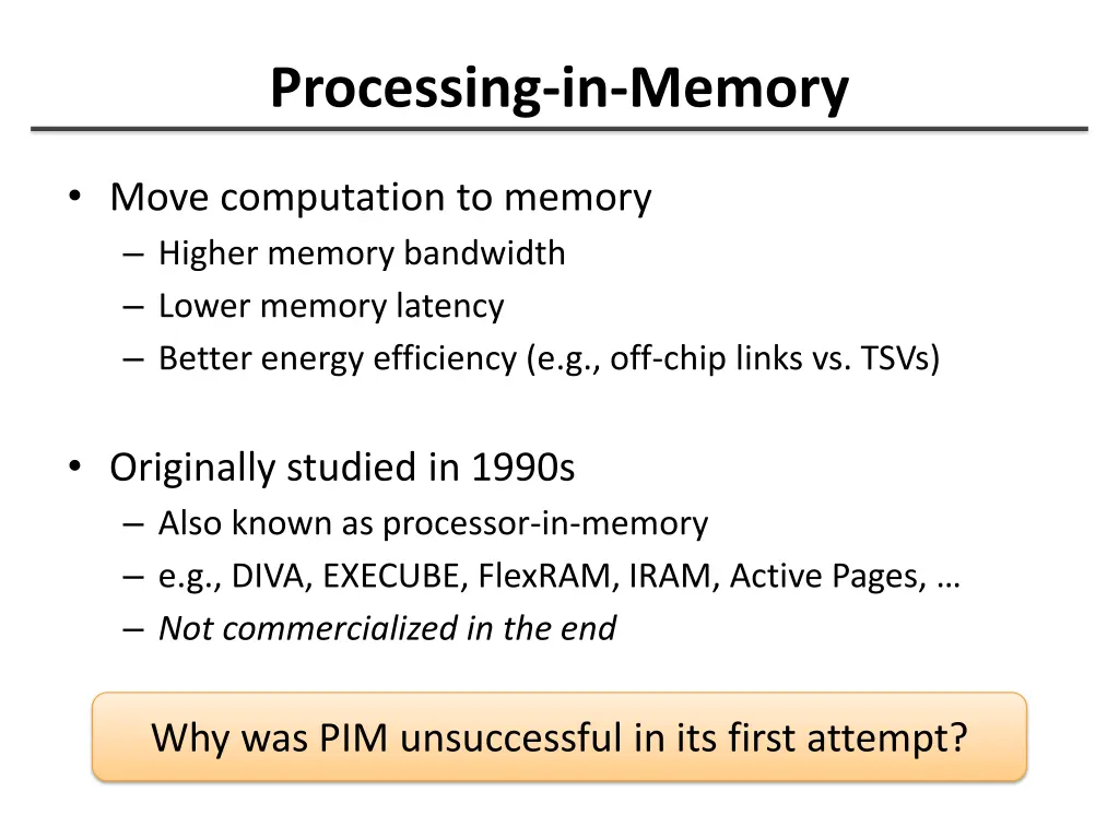 processing in memory