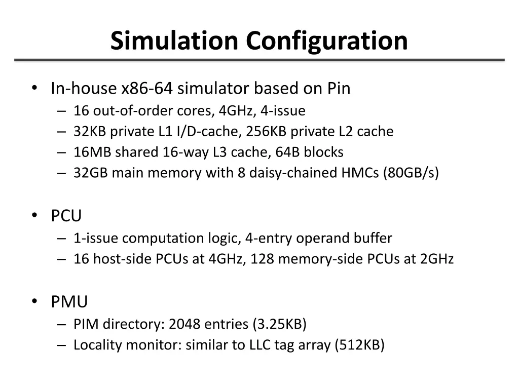 simulation configuration