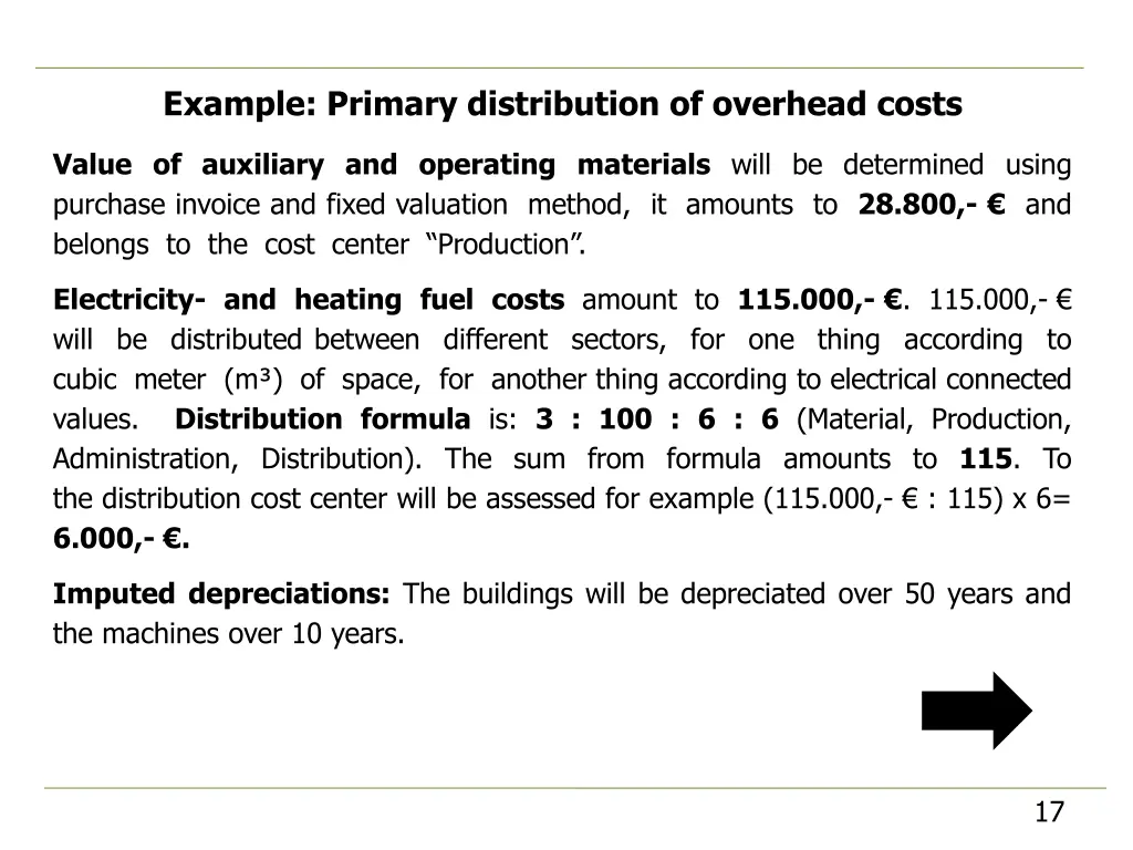 example primary distribution of overhead costs 1