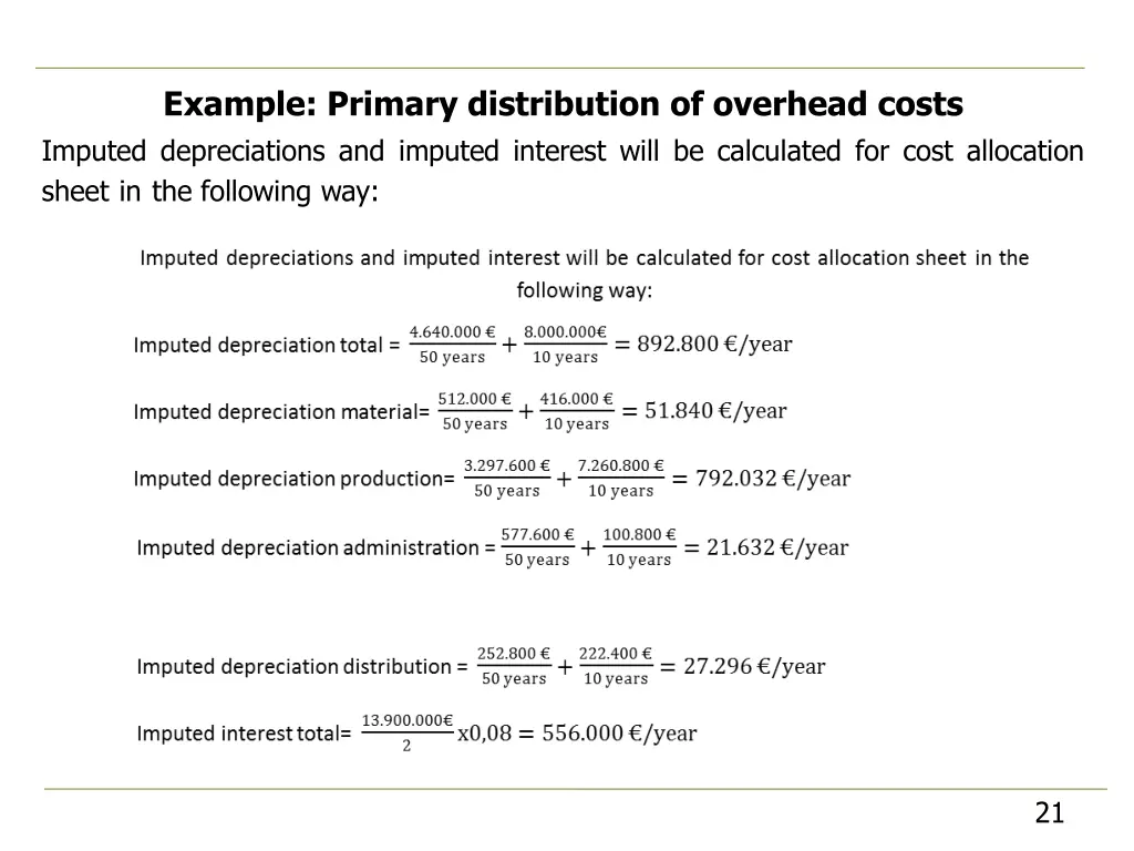 example primary distribution of overhead costs 5