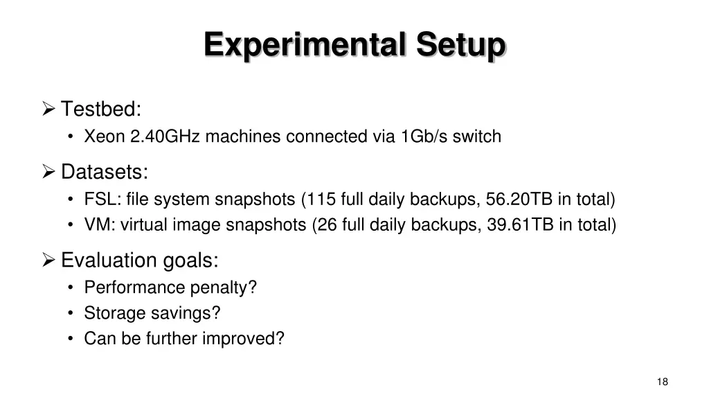 experimental setup