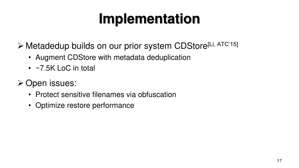 implementation