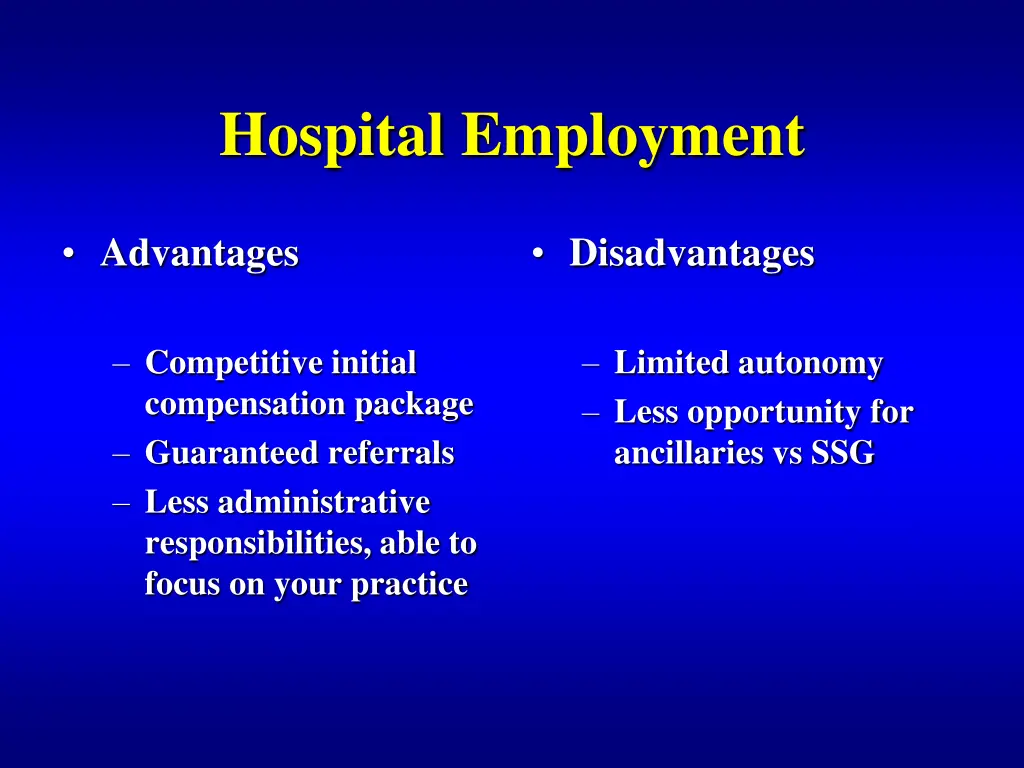 hospital employment