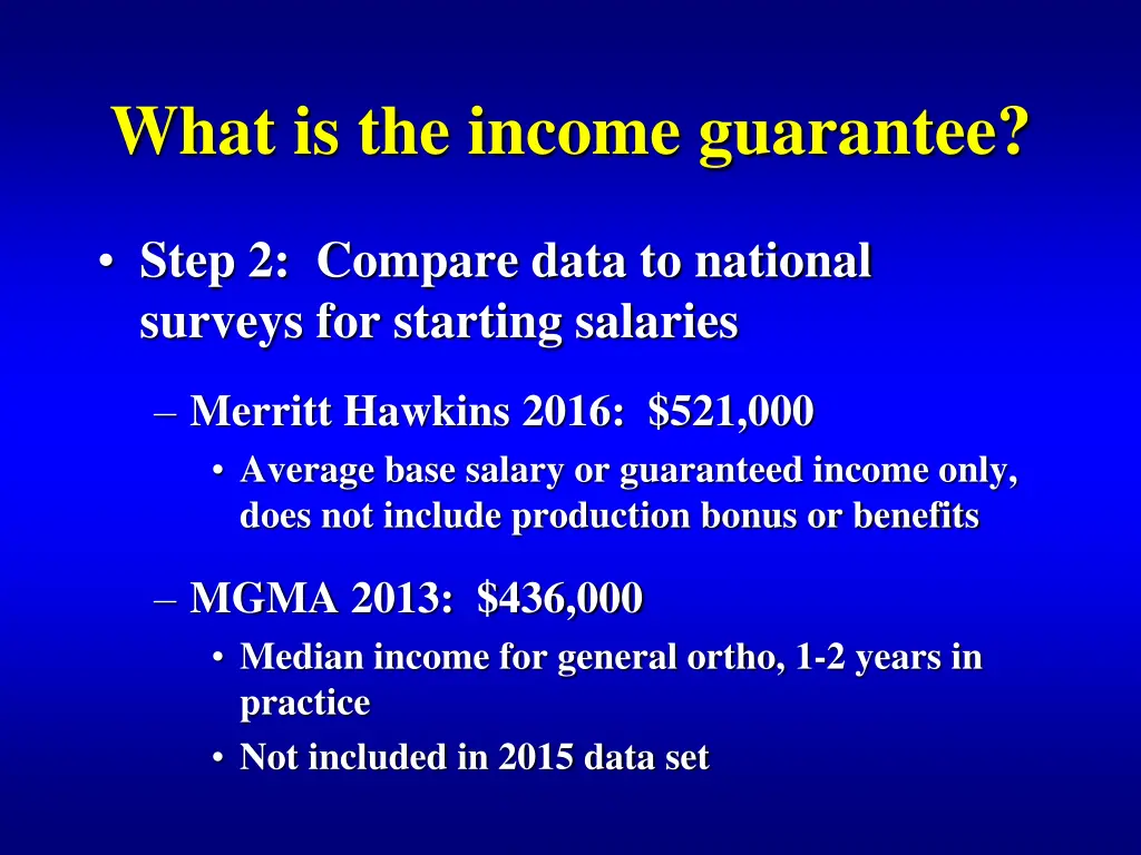 what is the income guarantee 2