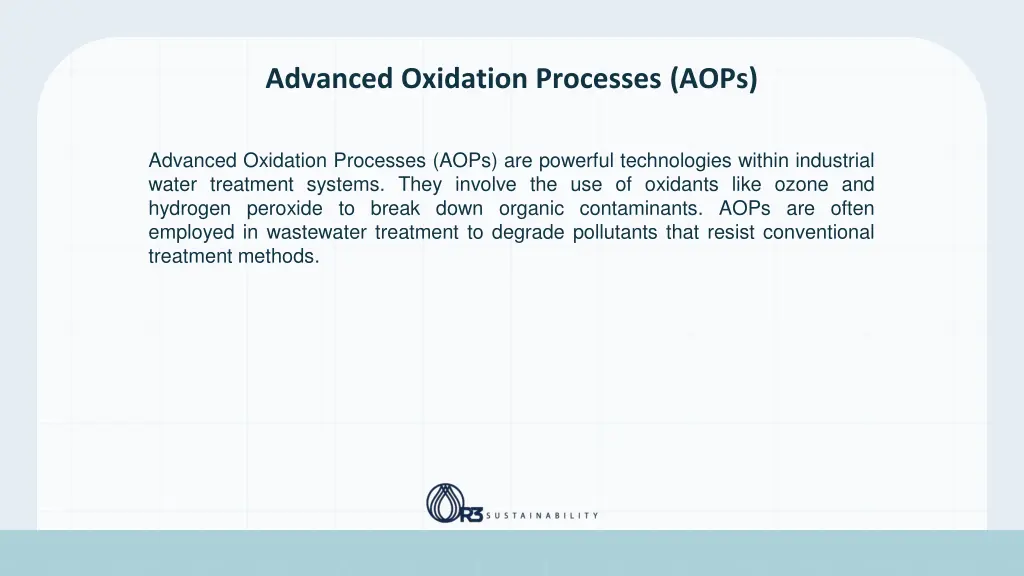 advanced oxidation processes aops