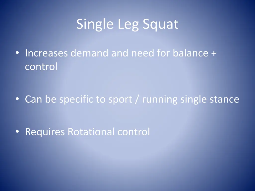 single leg squat