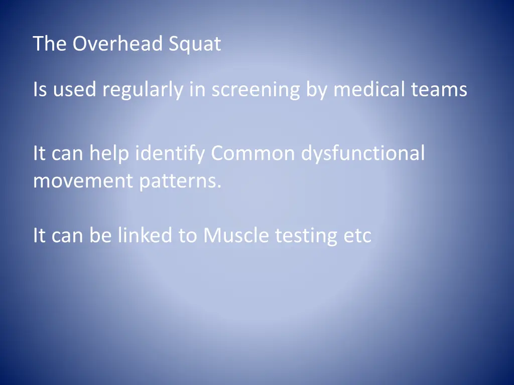 the overhead squat