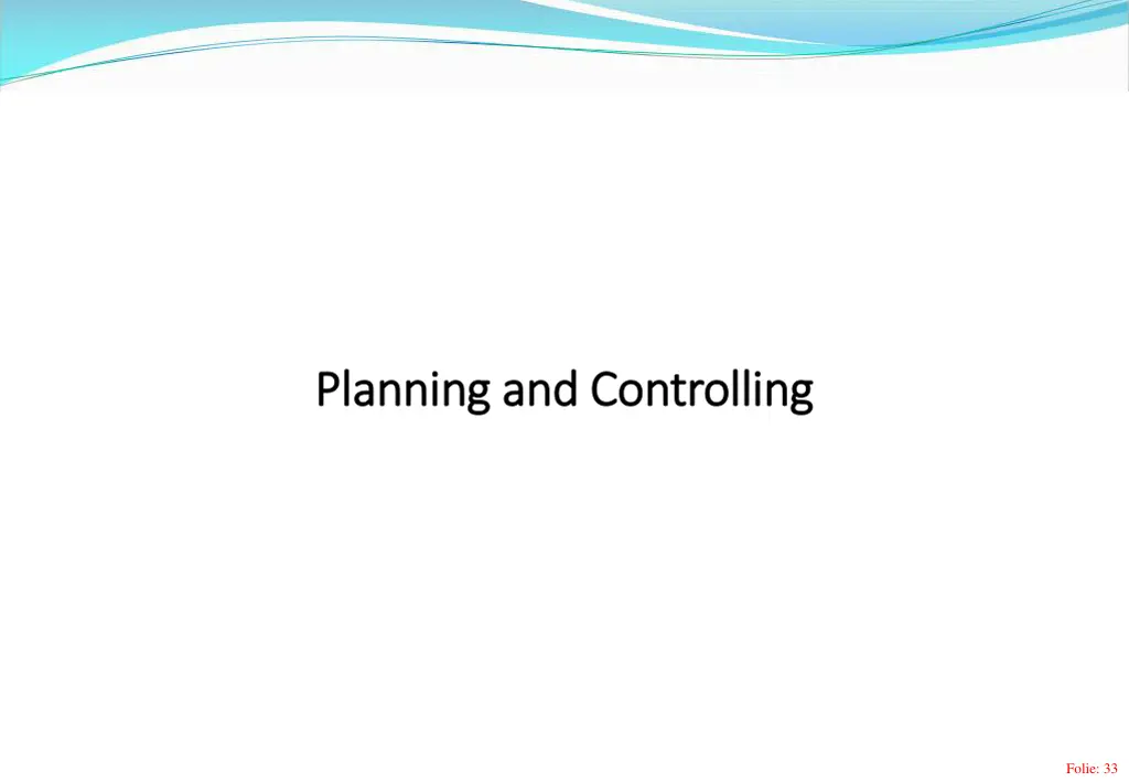 planning planning and controlling and controlling