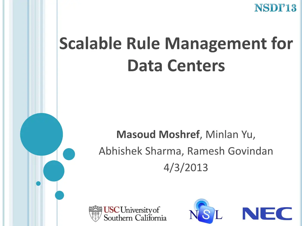 scalable rule management for data centers 1