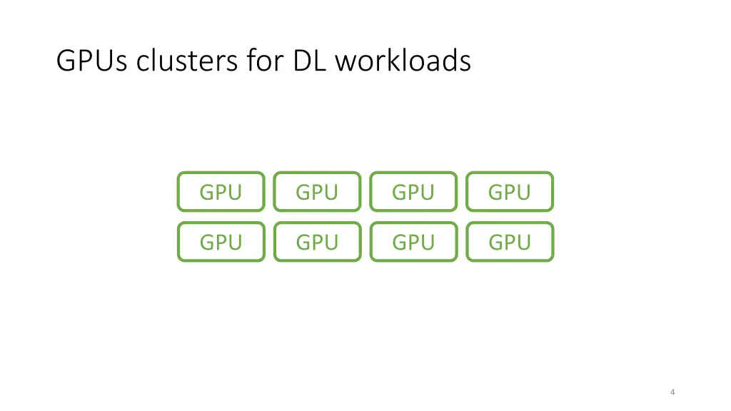 gpus clusters for dl workloads