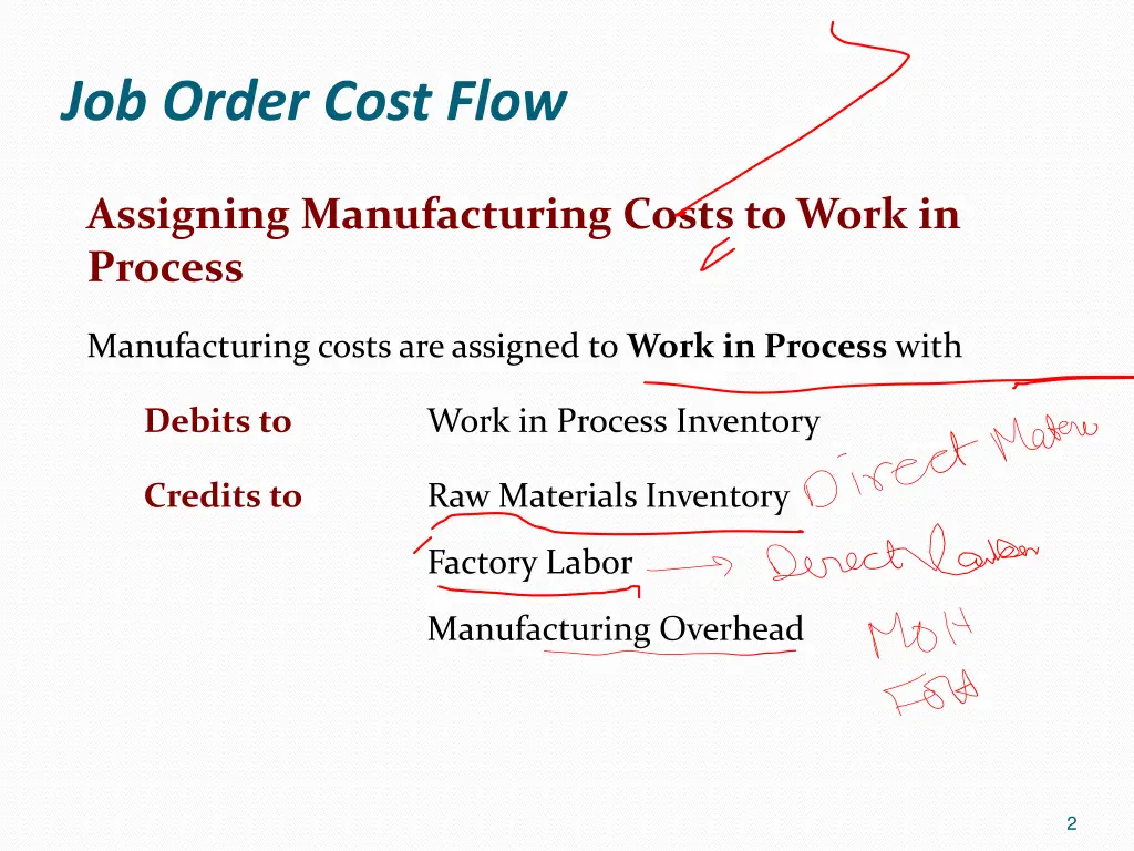 job order cost flow