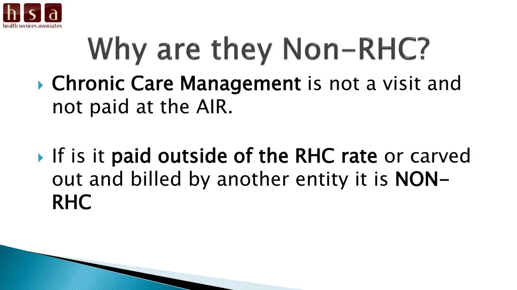 chronic care management not paid at the air