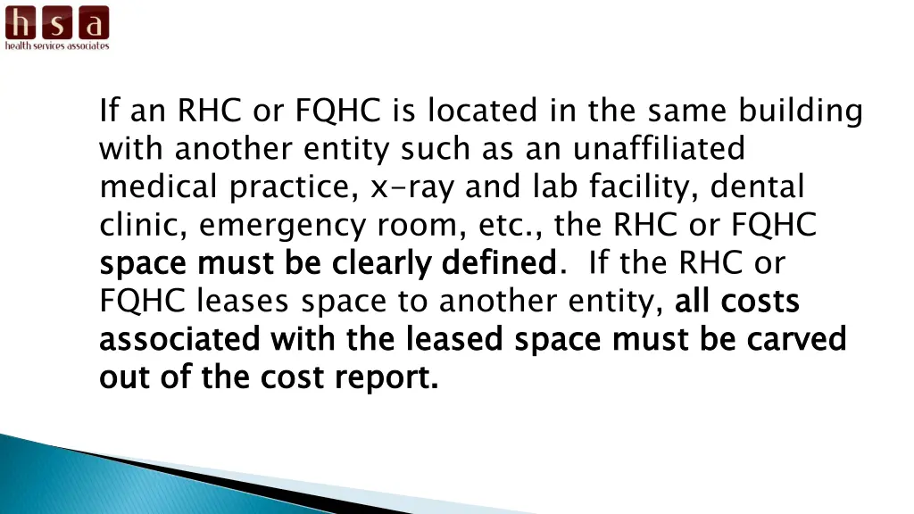 if an rhc or fqhc is located in the same building