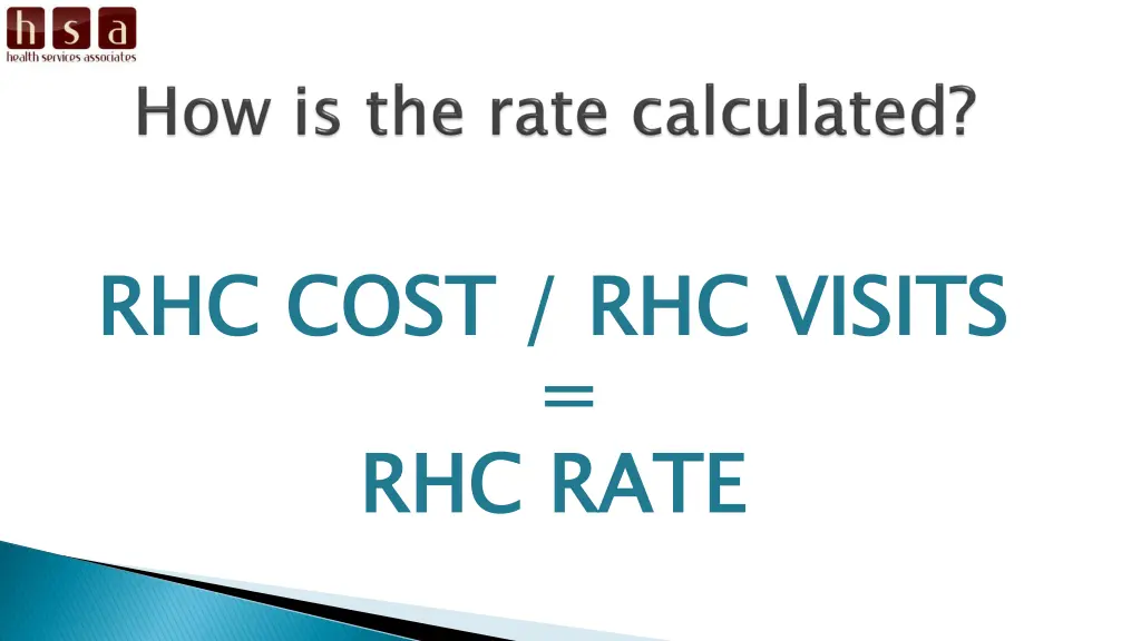 rhc cost rhc visits rhc rate