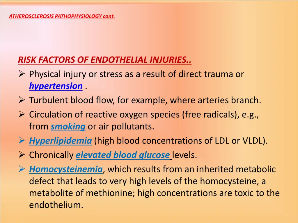 atherosclerosis pathophysiology cont 1