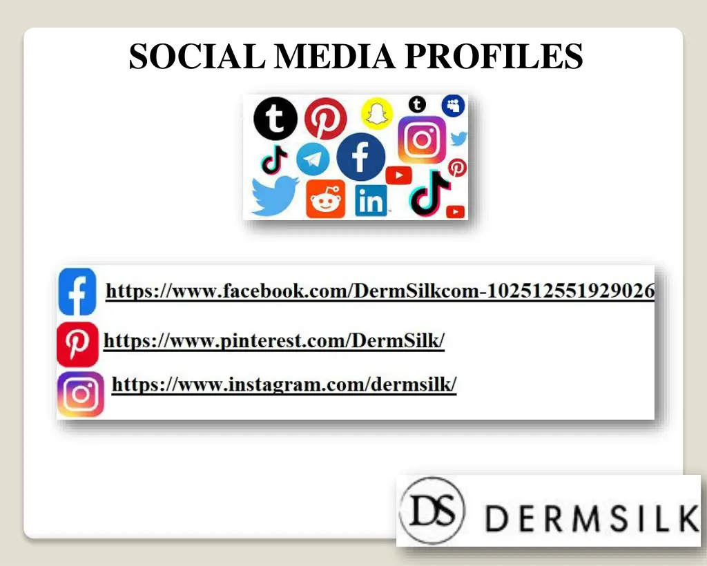 social media profiles