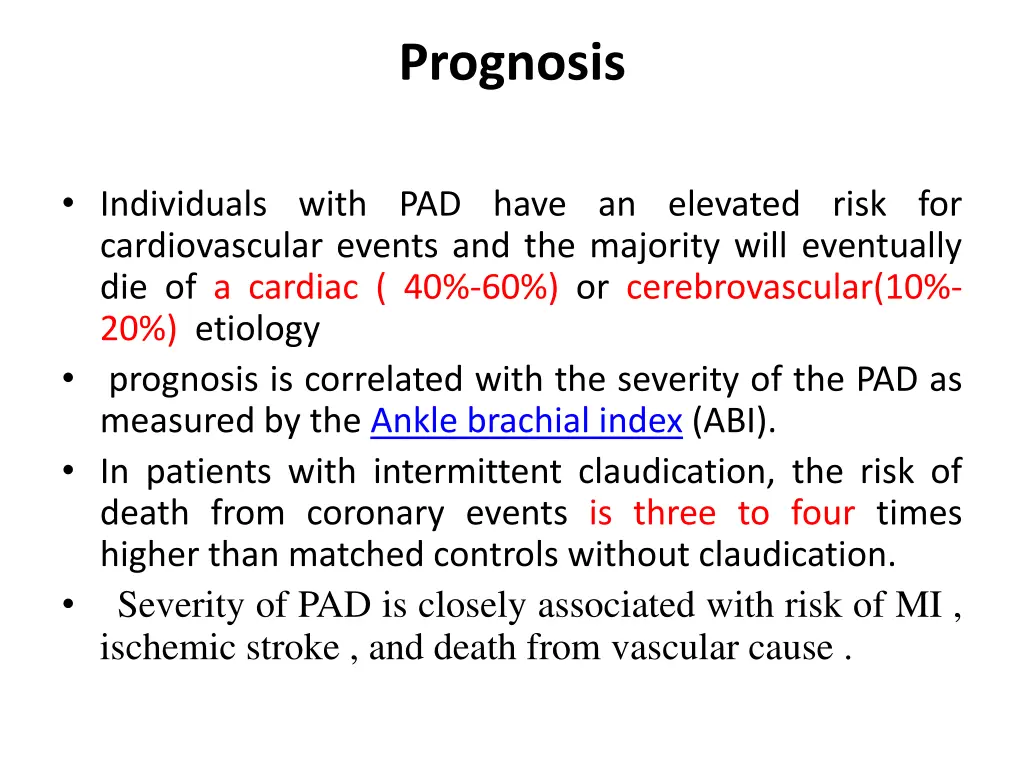 prognosis