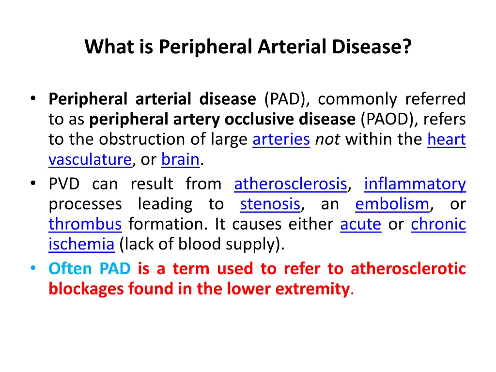 what is peripheral arterial disease