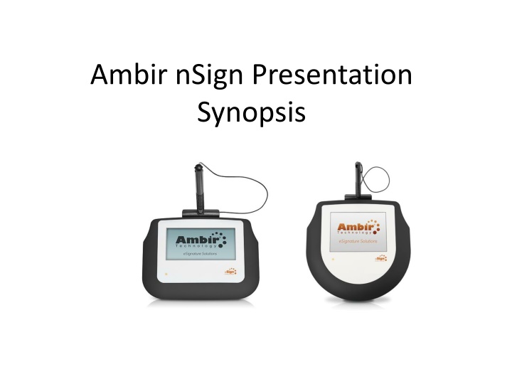 ambir nsign presentation synopsis