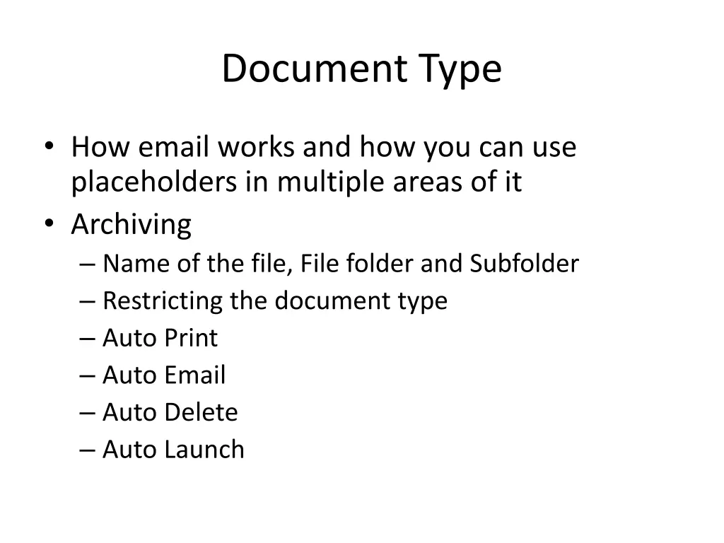 document type