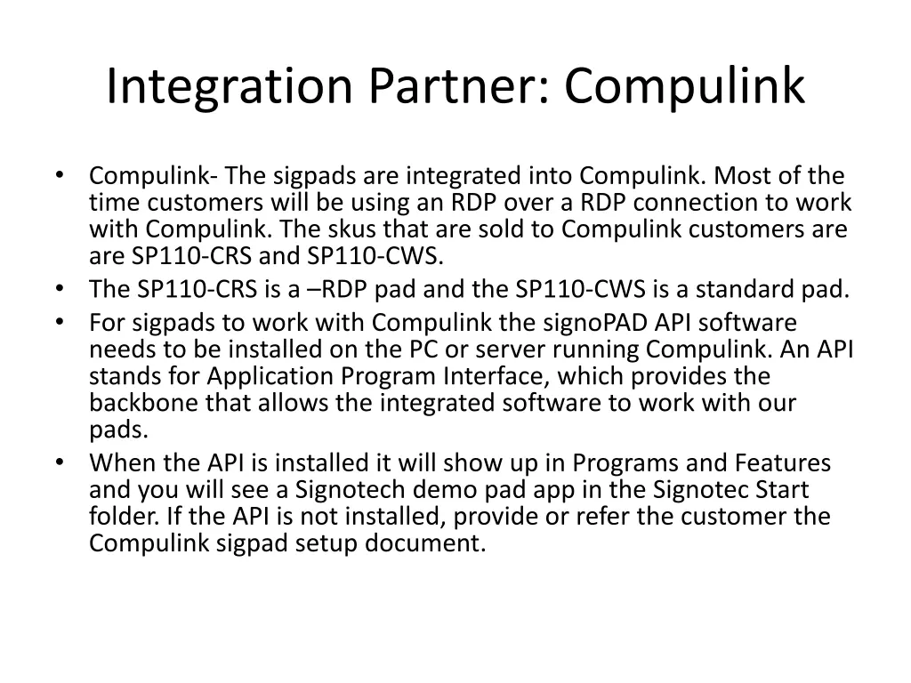 integration partner compulink