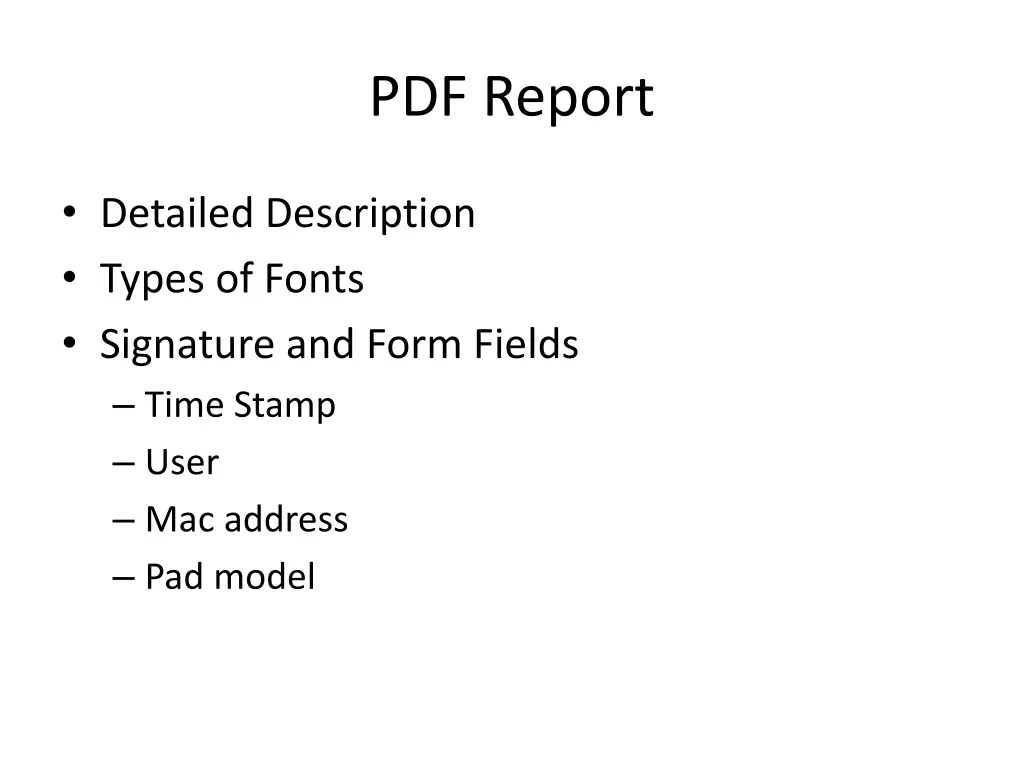 pdf report