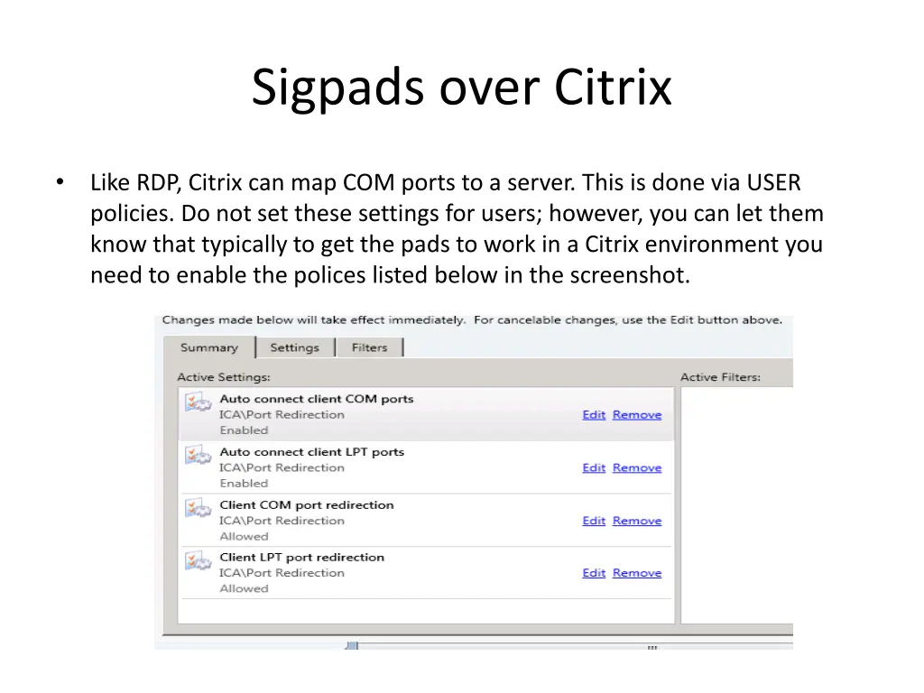 sigpads over citrix