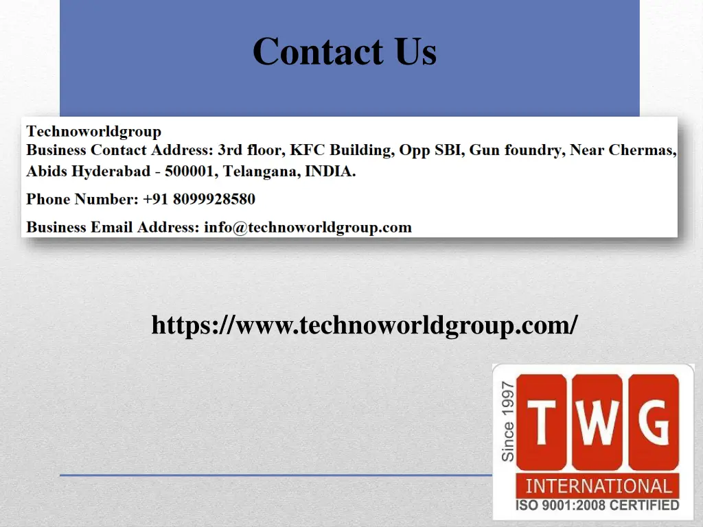 contact us