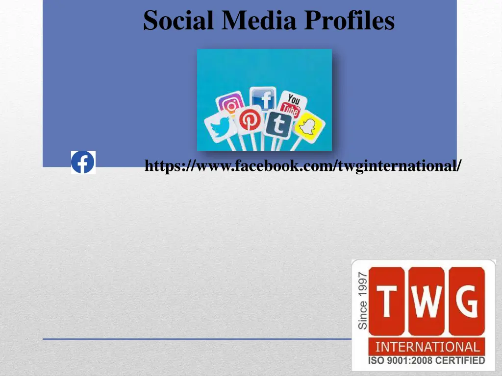 social media profiles