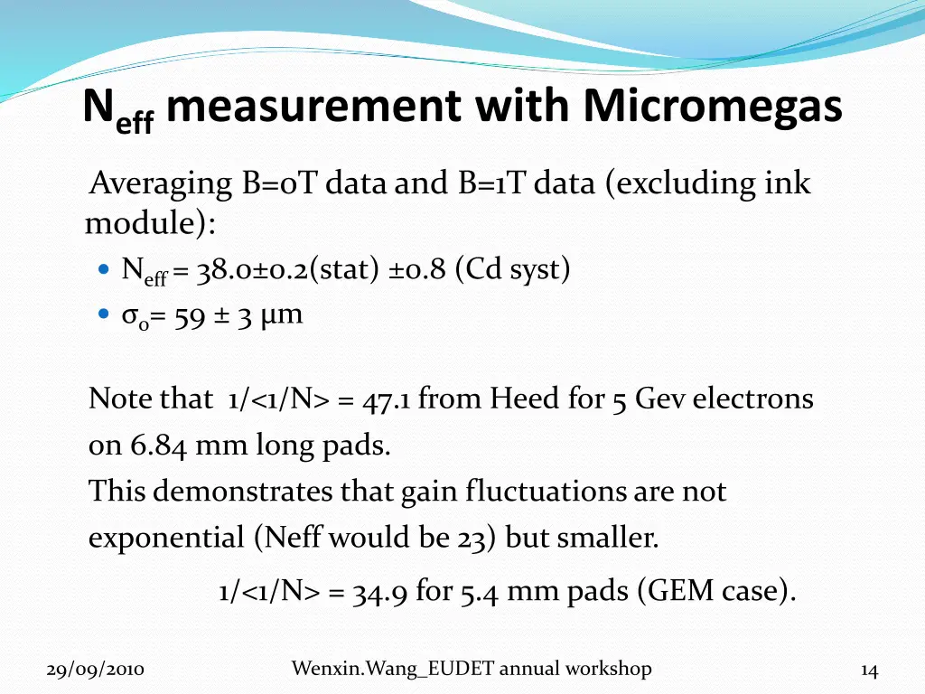 n eff measurement with micromegas