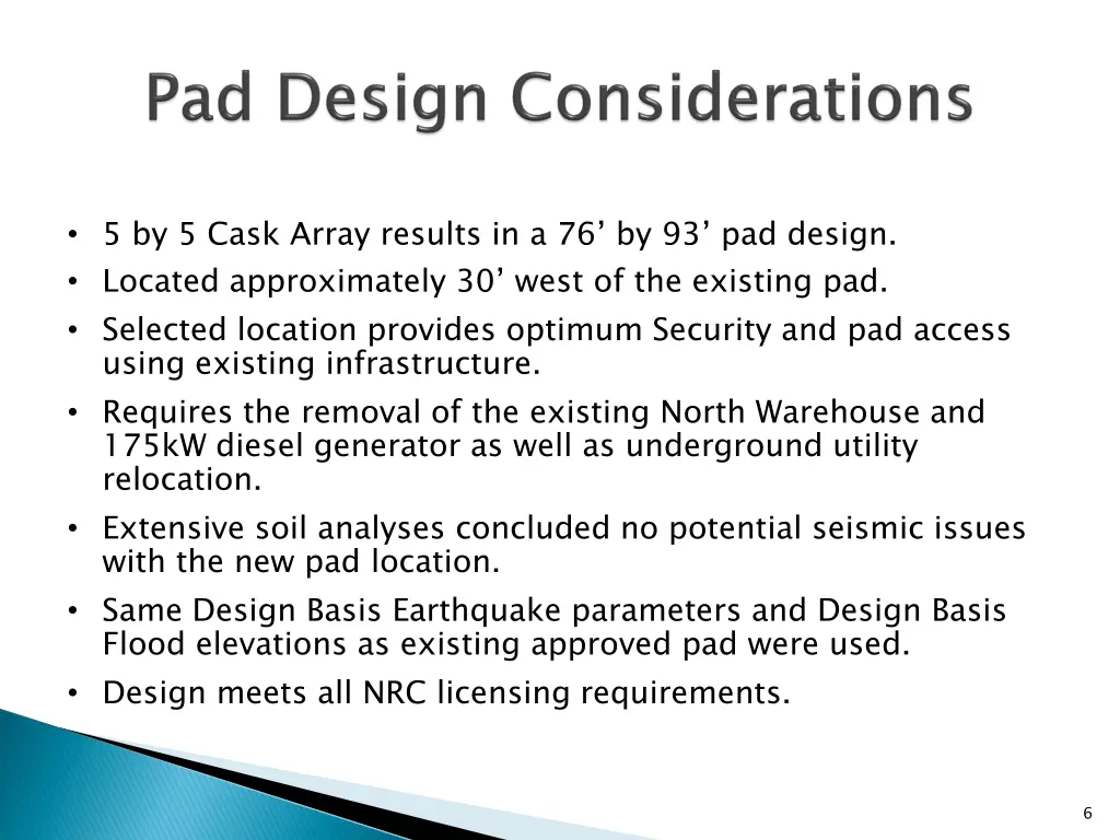 5 by 5 cask array results