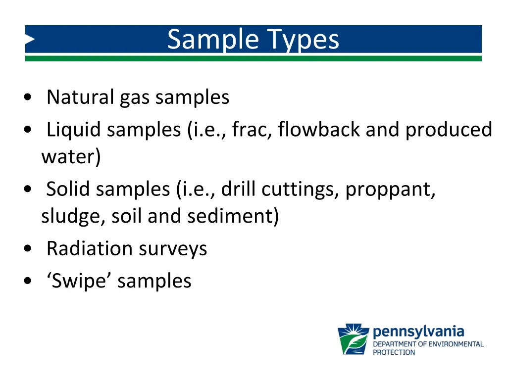 sample types