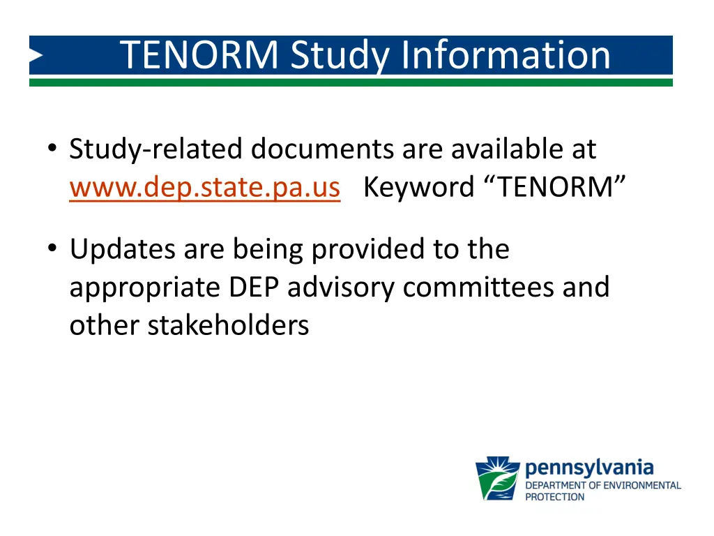 tenorm study information