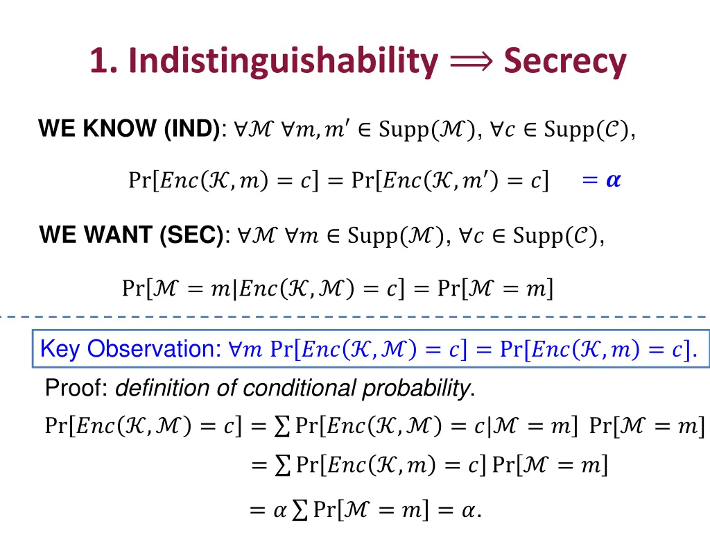 1 indistinguishability secrecy