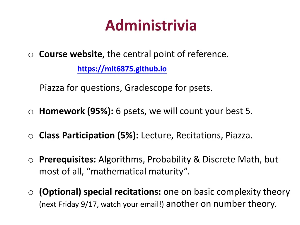 administrivia