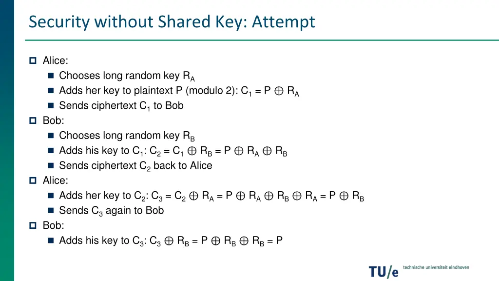 security without shared key attempt