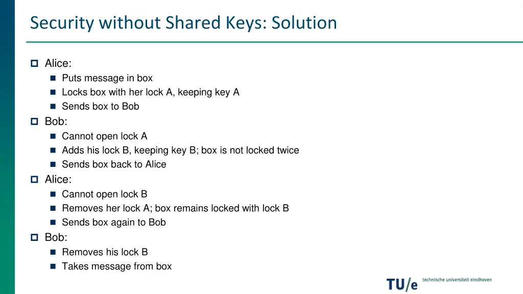 security without shared keys solution