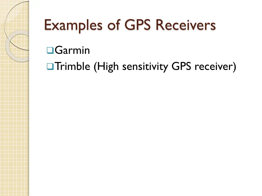 examples of gps receivers