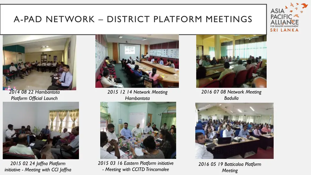 a pad network district platform meetings