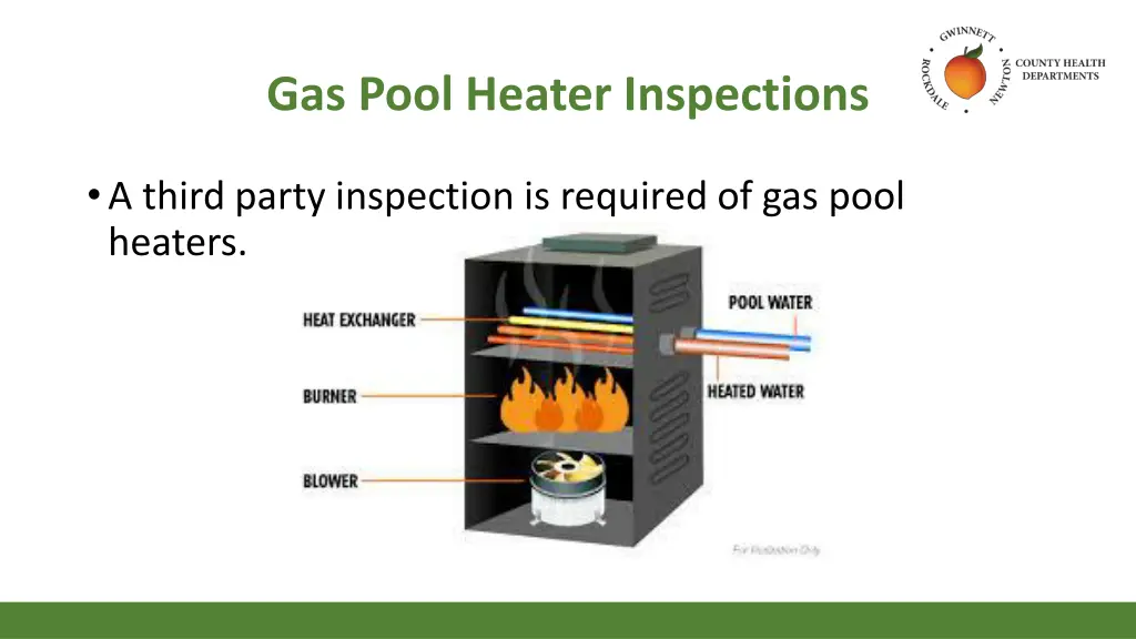 gas pool heater inspections