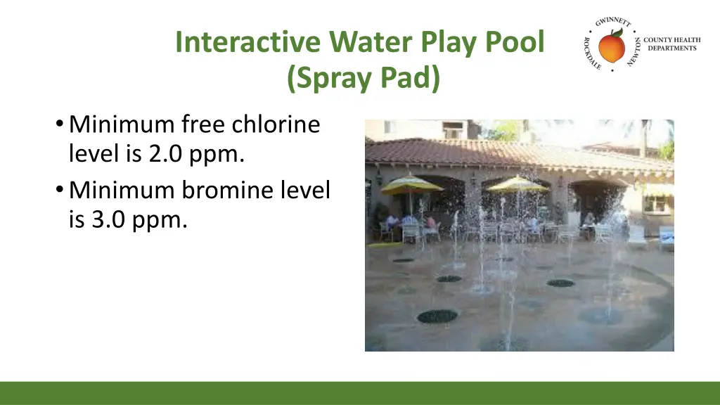 interactive water play pool spray pad minimum