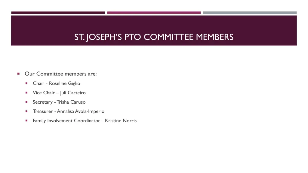 st joseph s pto committee members