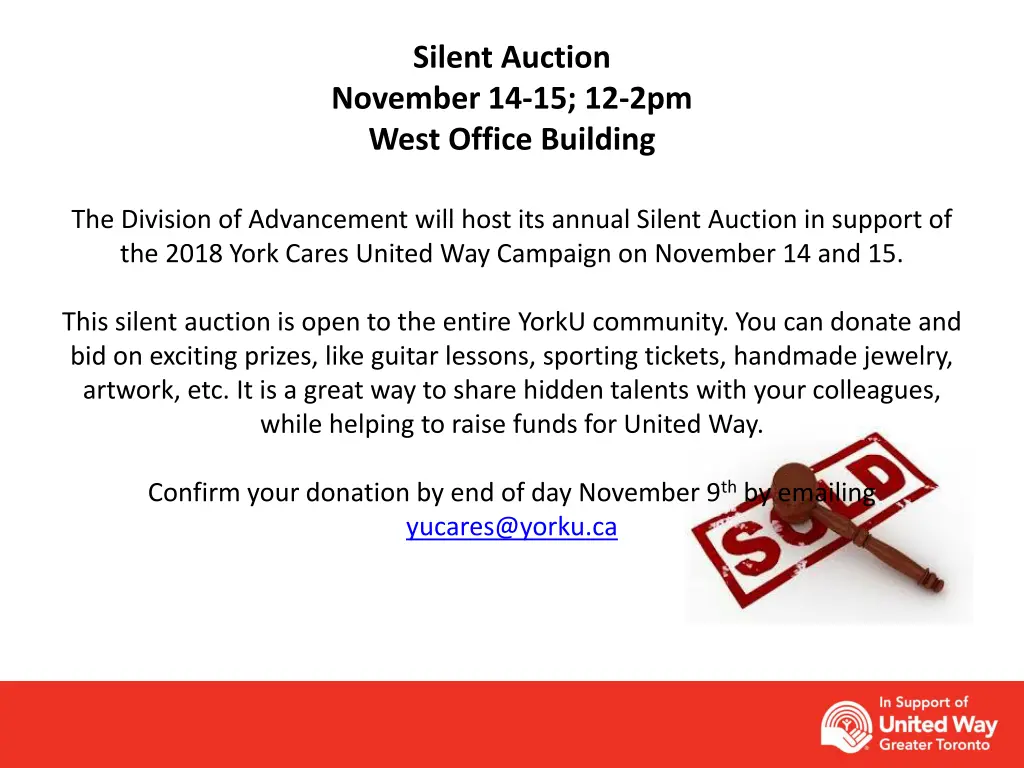 silent auction november 14 15 12 2pm west office