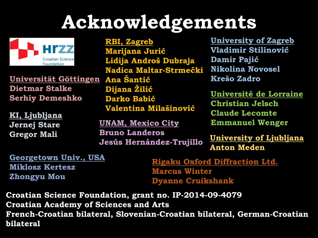 acknowledgements rbi zagreb marijana juri lidija