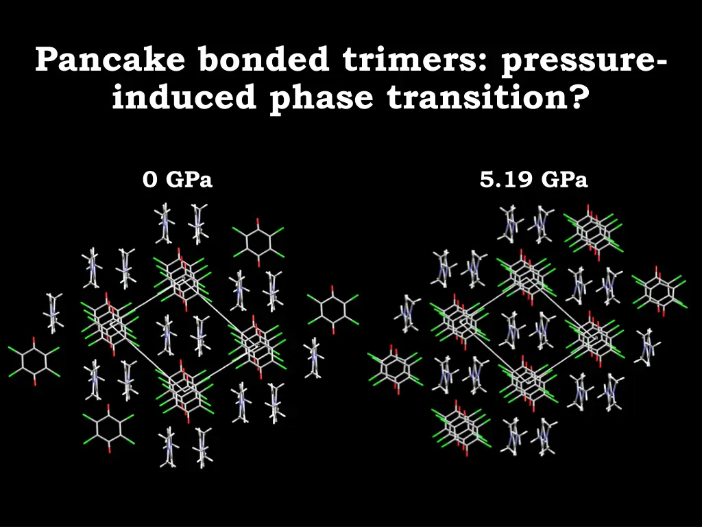 pancake bonded trimers pressure induced phase