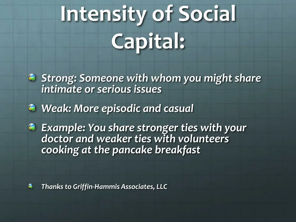 intensity of social capital