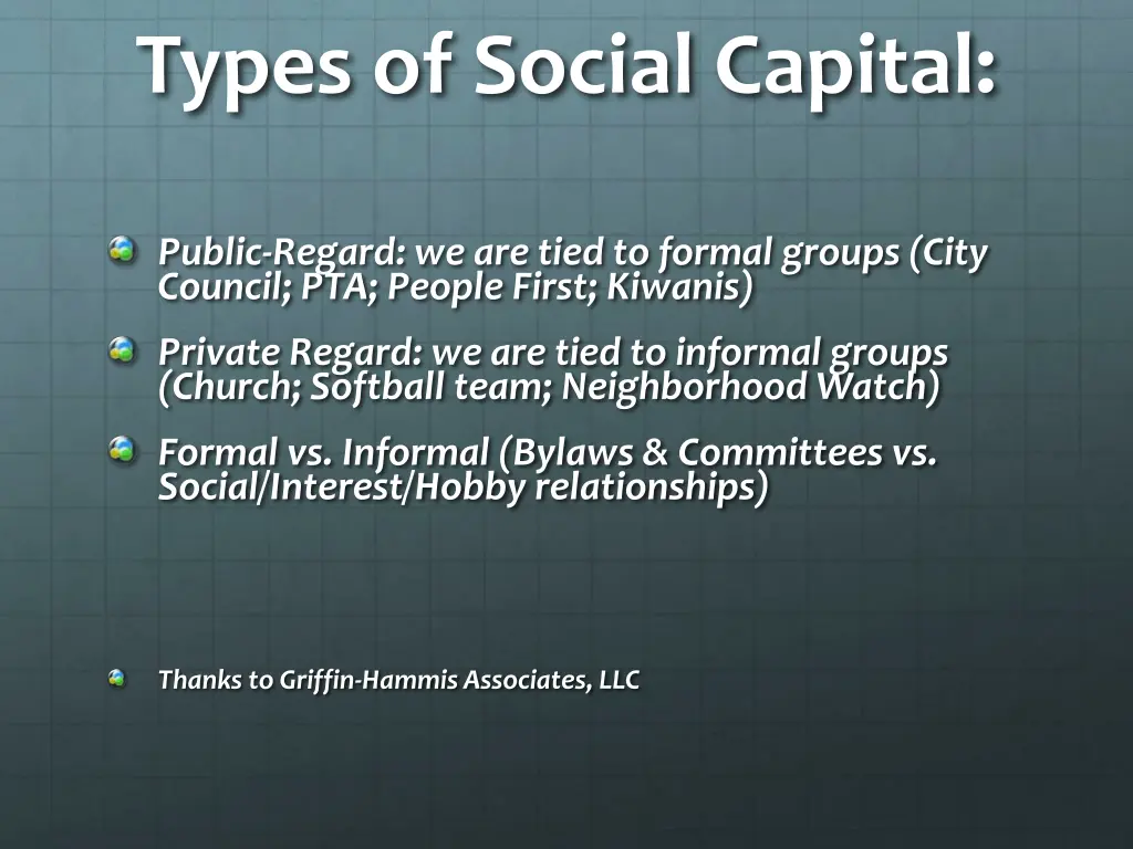 types of social capital