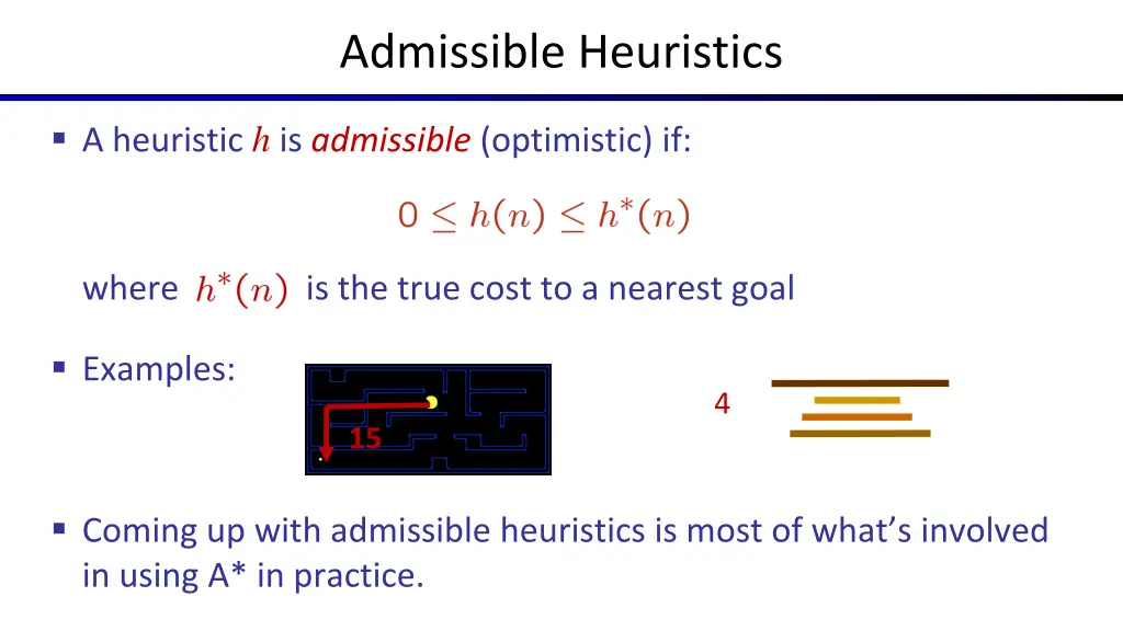 admissible heuristics 1